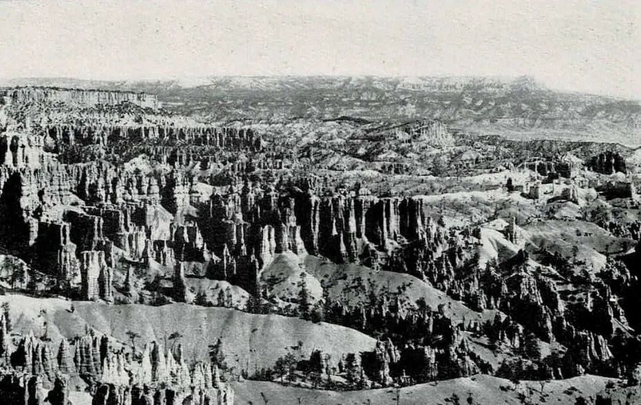 Bryce Canyon National Monument from the historic travel brochure
