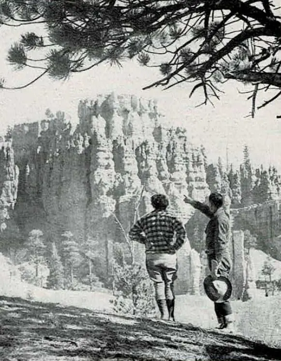 One of the countless castles of Bryce Canyon from the original brochure