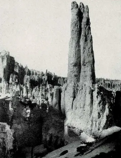 Tall hoodoo spire in Bryce Canyon