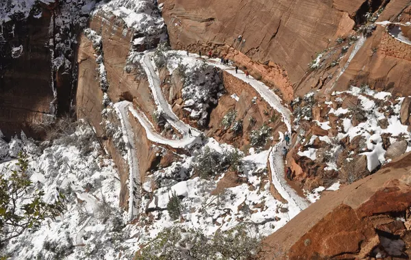 Walter's Wiggles switchbacks on the trail to Angels Landing, Zion National Park
